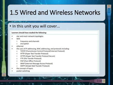 1.5 Wired and Wireless Networks