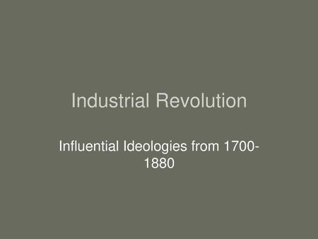 Industrial Revolution