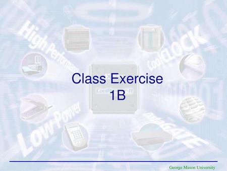 Class Exercise 1B.