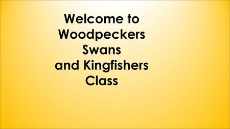 Welcome to Woodpeckers Swans and Kingfishers Class