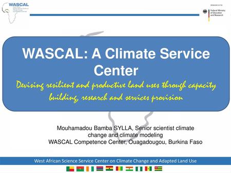 WASCAL: A Climate Service Center