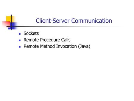 Client-Server Communication