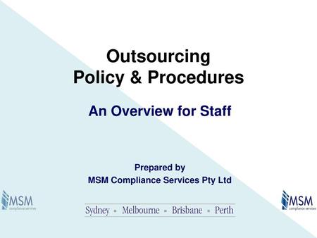 Outsourcing Policy & Procedures