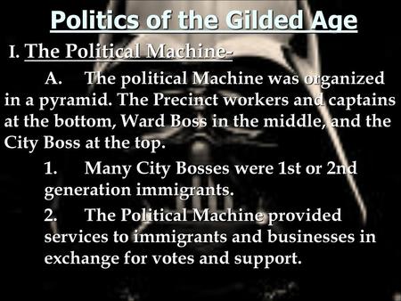 Politics of the Gilded Age