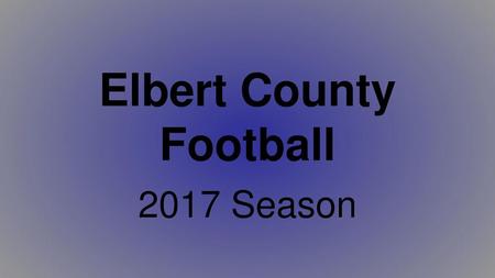 Elbert County Football