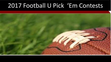 2017 Football U Pick ‘Em Contests