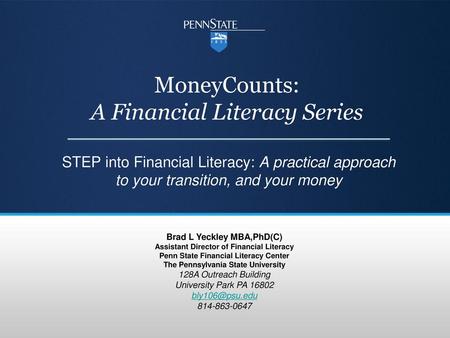 MoneyCounts: A Financial Literacy Series