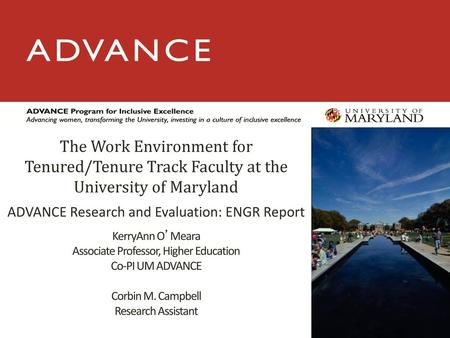 ADVANCE Research and Evaluation: ENGR Report