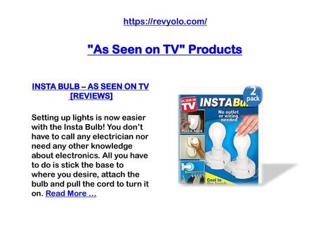 INSTA BULB – AS SEEN ON TV