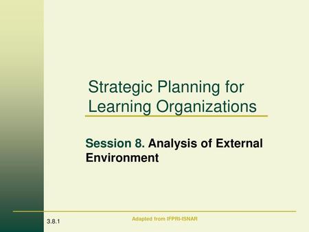 Strategic Planning for Learning Organizations