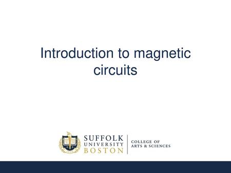 Introduction to magnetic circuits