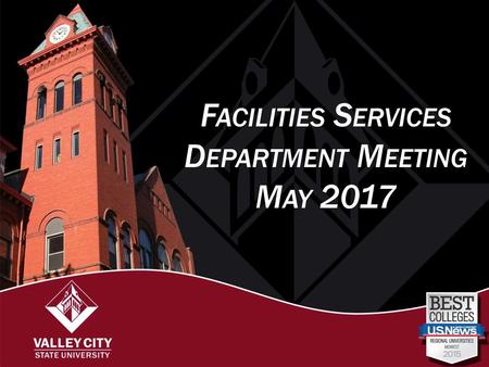 Facilities Services Department Meeting May 2017.