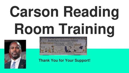 Carson Reading Room Training