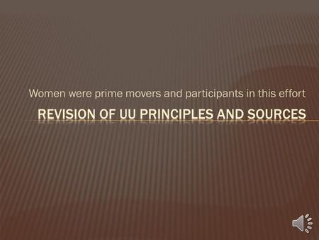 Revision of uu principles and sources