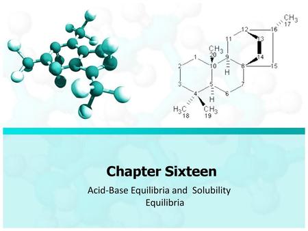 Acid-Base Equilibria and Solubility Equilibria