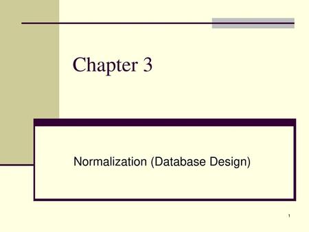 Normalization (Database Design)