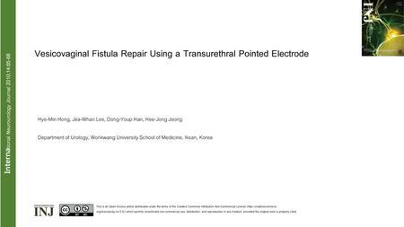 International Neurourology Journal 2010;14:65-68