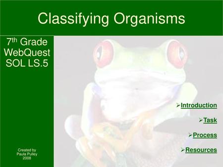 Classifying Organisms