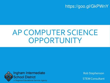 AP Computer Science Opportunity