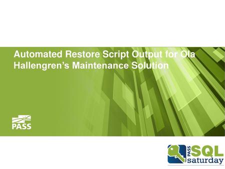 Automated Restore Script Output for Ola Hallengren’s Maintenance Solution 1) Start SQL Services on Local 2) Connect to Azure AlwaysOn 3) Delete all maintenance.