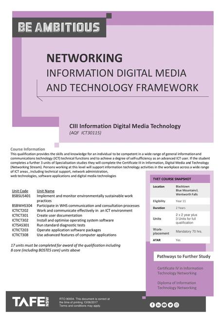 Networking Information digital Media and Technology Framework