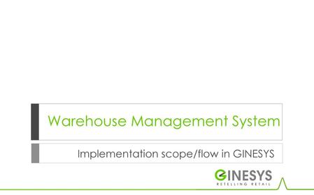 Warehouse Management System