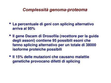 Complessità genoma-proteoma