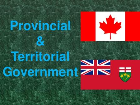 Provincial & Territorial Government.