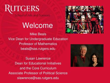 Welcome Mike Beals Vice Dean for Undergraduate Education