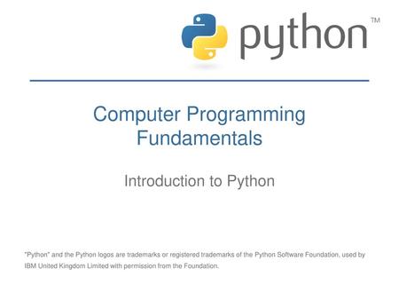 Agenda Introduction Computer Programs Python Variables Assignment