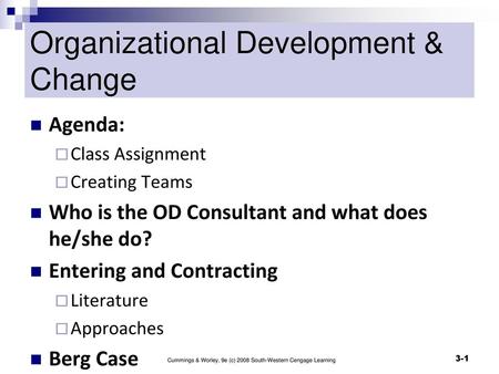 Organizational Development & Change