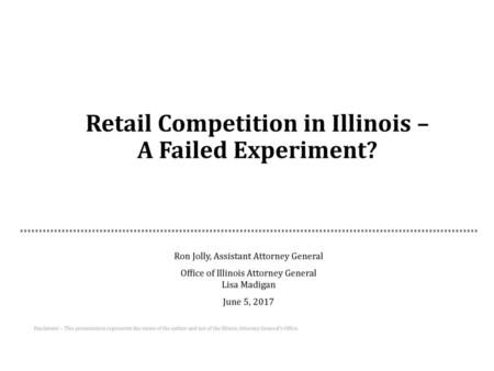 Retail Competition in Illinois – A Failed Experiment?