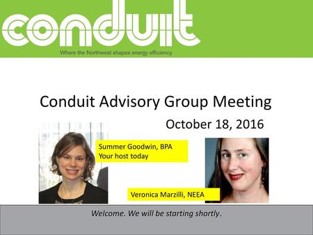 Conduit Advisory Group Meeting