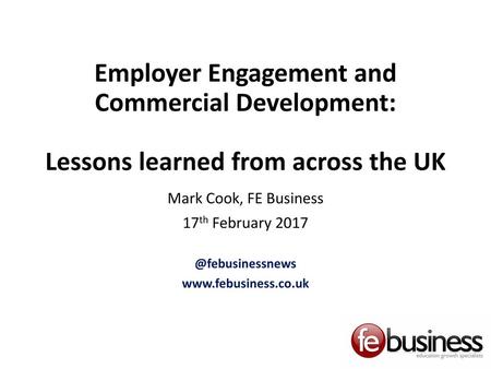 Mark Cook, FE Business 17th February 2017