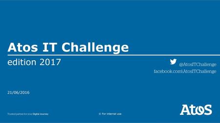 Atos IT Challenge edition 2017.