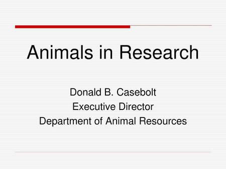 Department of Animal Resources