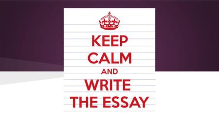 The Essay.