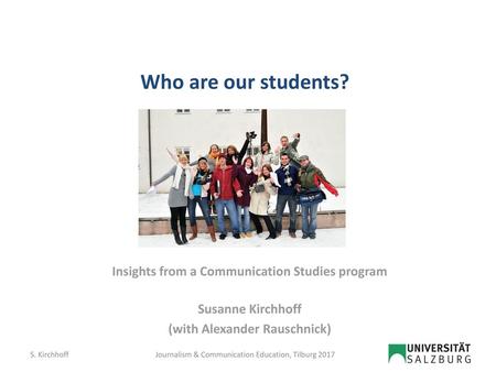 Who are our students? Insights from a Communication Studies program