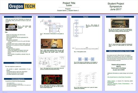 Project Title Subtitle Student Project Symposium June 2017