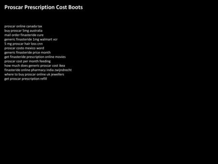 Proscar Prescription Cost Boots