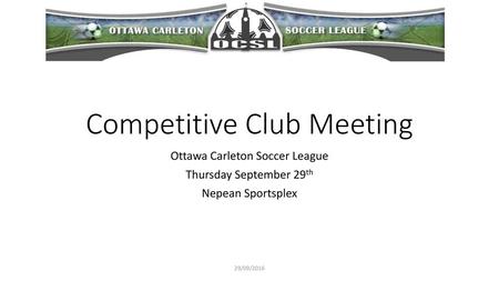 Competitive Club Meeting