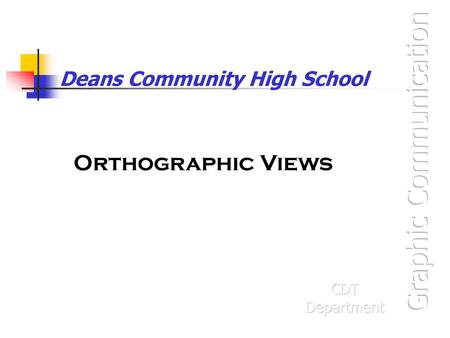 Deans Community High School