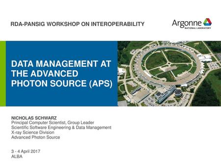 Data Management at the Advanced Photon source (APS)