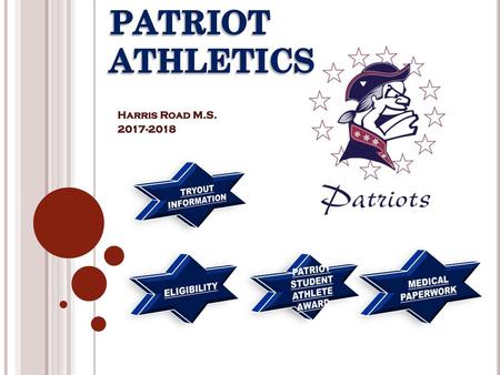 PATRIOT ATHLETICS Harris Road M.S PATRIOT MEDICAL PAPERWORK