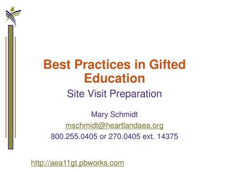 Best Practices in Gifted Education