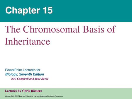 The Chromosomal Basis of Inheritance