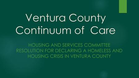 Ventura County Continuum of Care