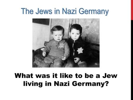 The Jews in Nazi Germany