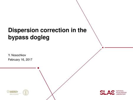 Dispersion correction in the bypass dogleg