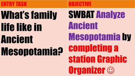 What’s family life like in Ancient Mesopotamia?